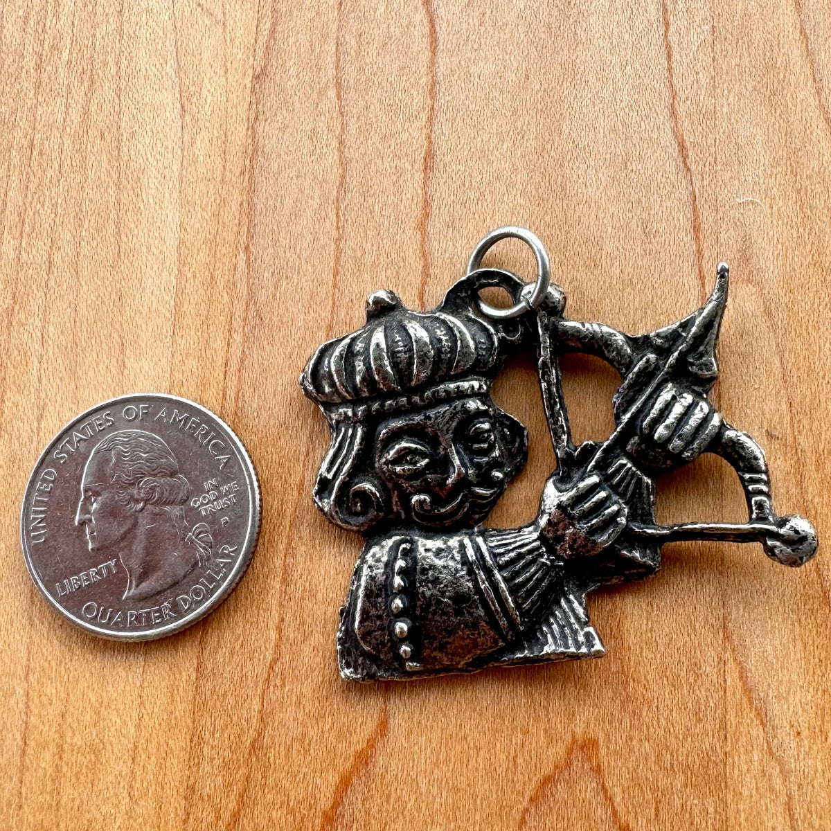 Renaissance Archer Pendant - Pewter