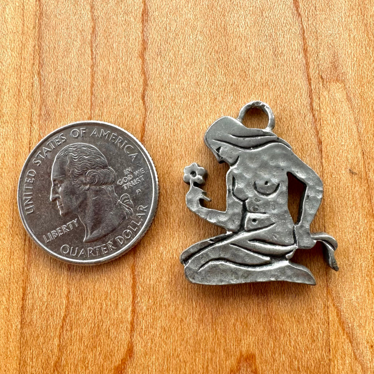 Virgo Woman Pendant - Pewter