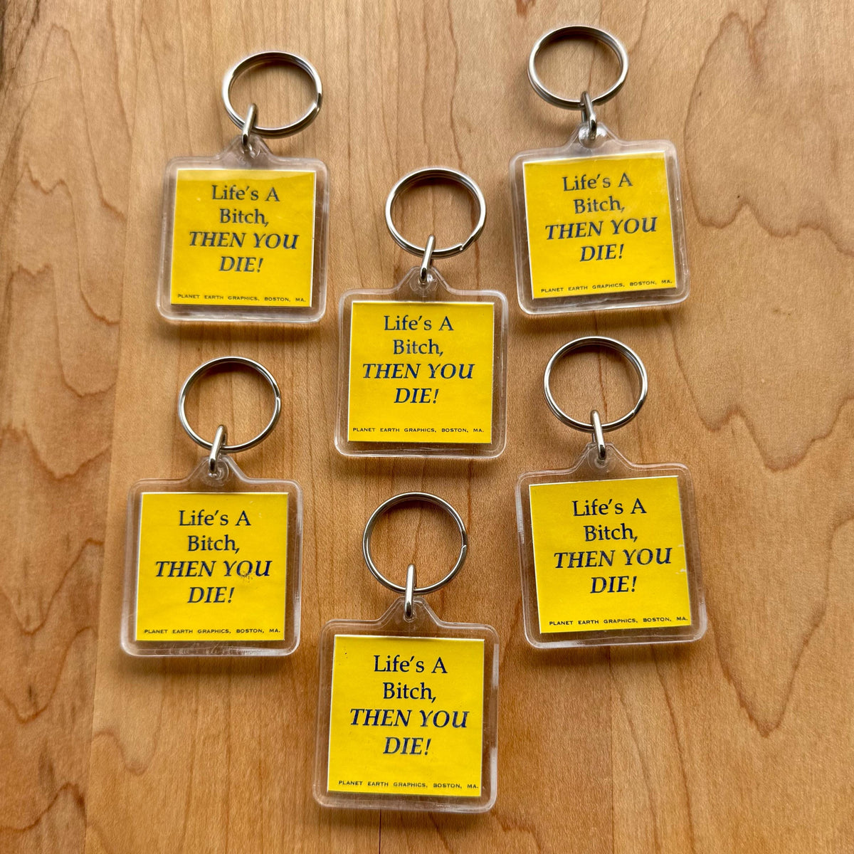 Life's A Bitch Acrylic Keychain - Vintage