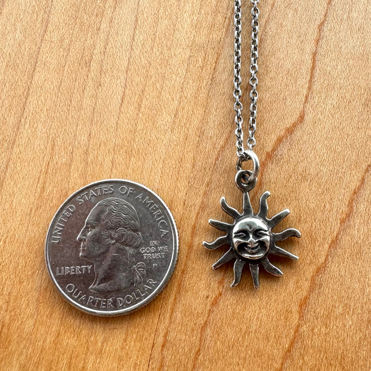 Sun Pendant - Sterling Silver