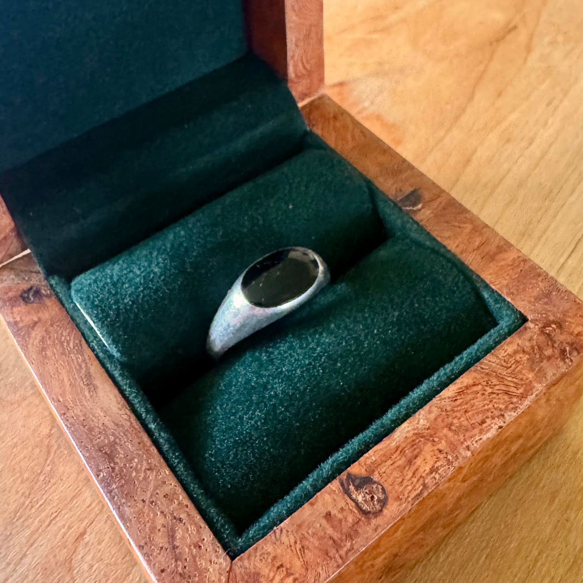 Black Onyx Signet Ring - Sterling Silver