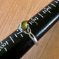 Moss Green Stone Celtic Knot Ring - Sterling Silver