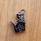 Black Cat Enamel Pendant - Vintage