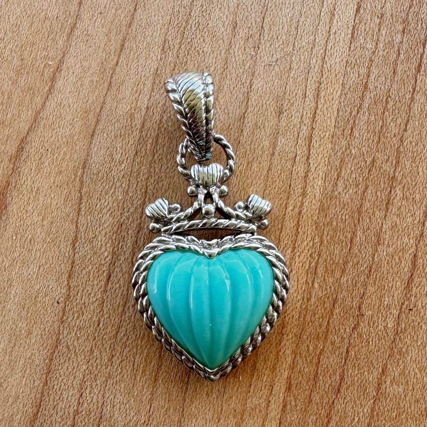 Judith Ripka Turquoise Heart Pendant