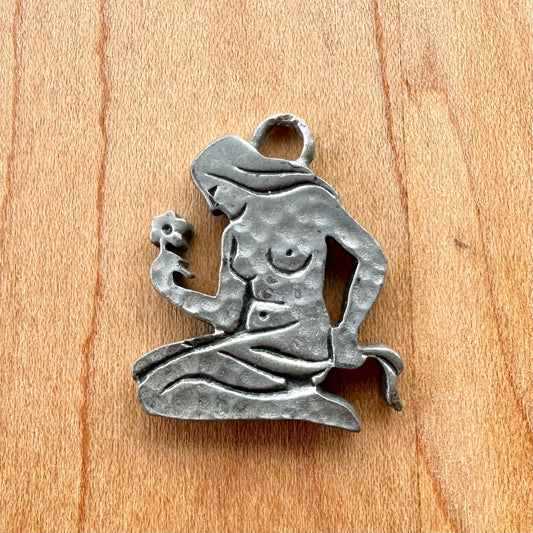 Virgo Woman Pendant - Pewter