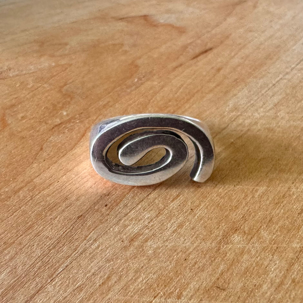 Chunky Spiral Ring - Sterling Silver
