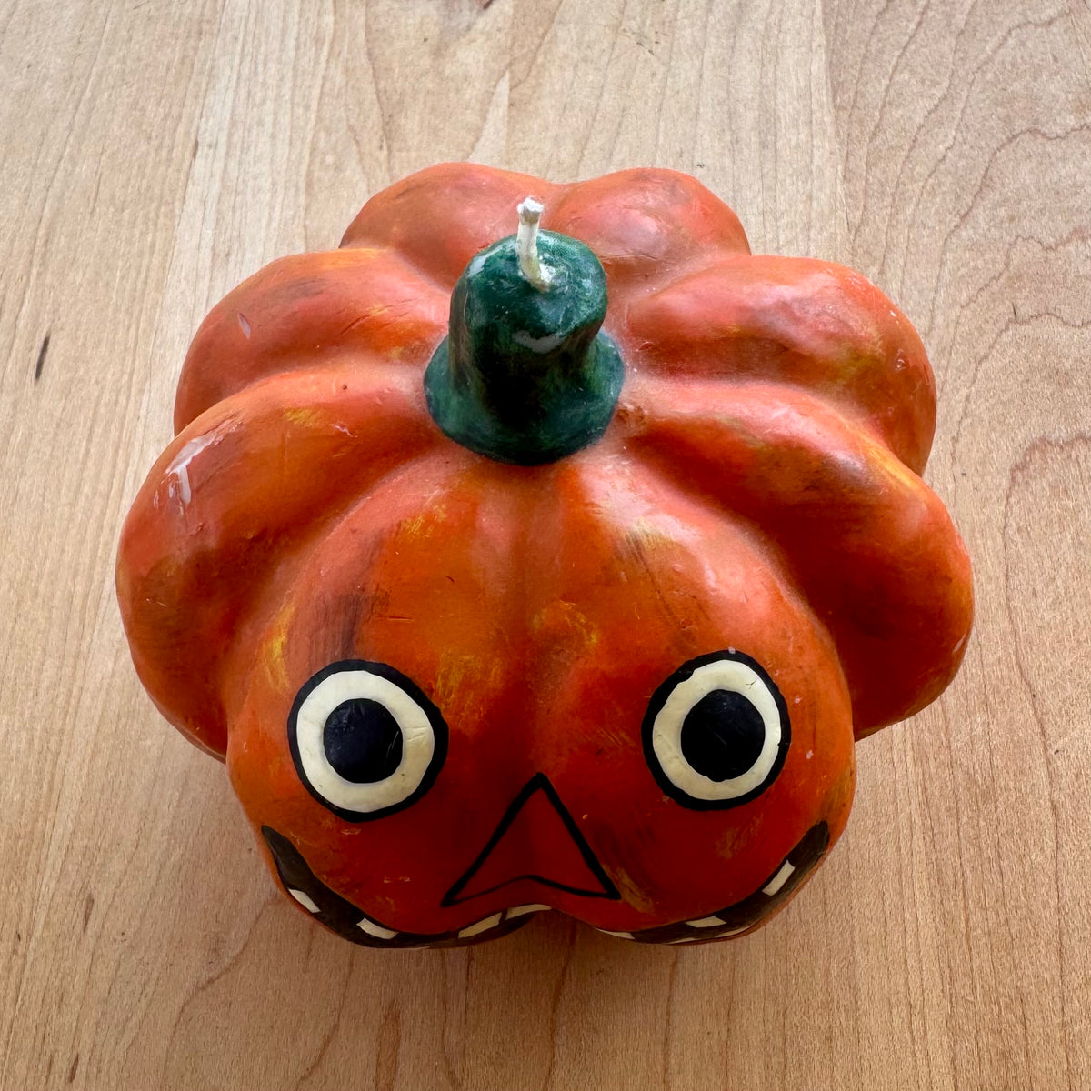Pair of Pumpkin Candles - Vintage