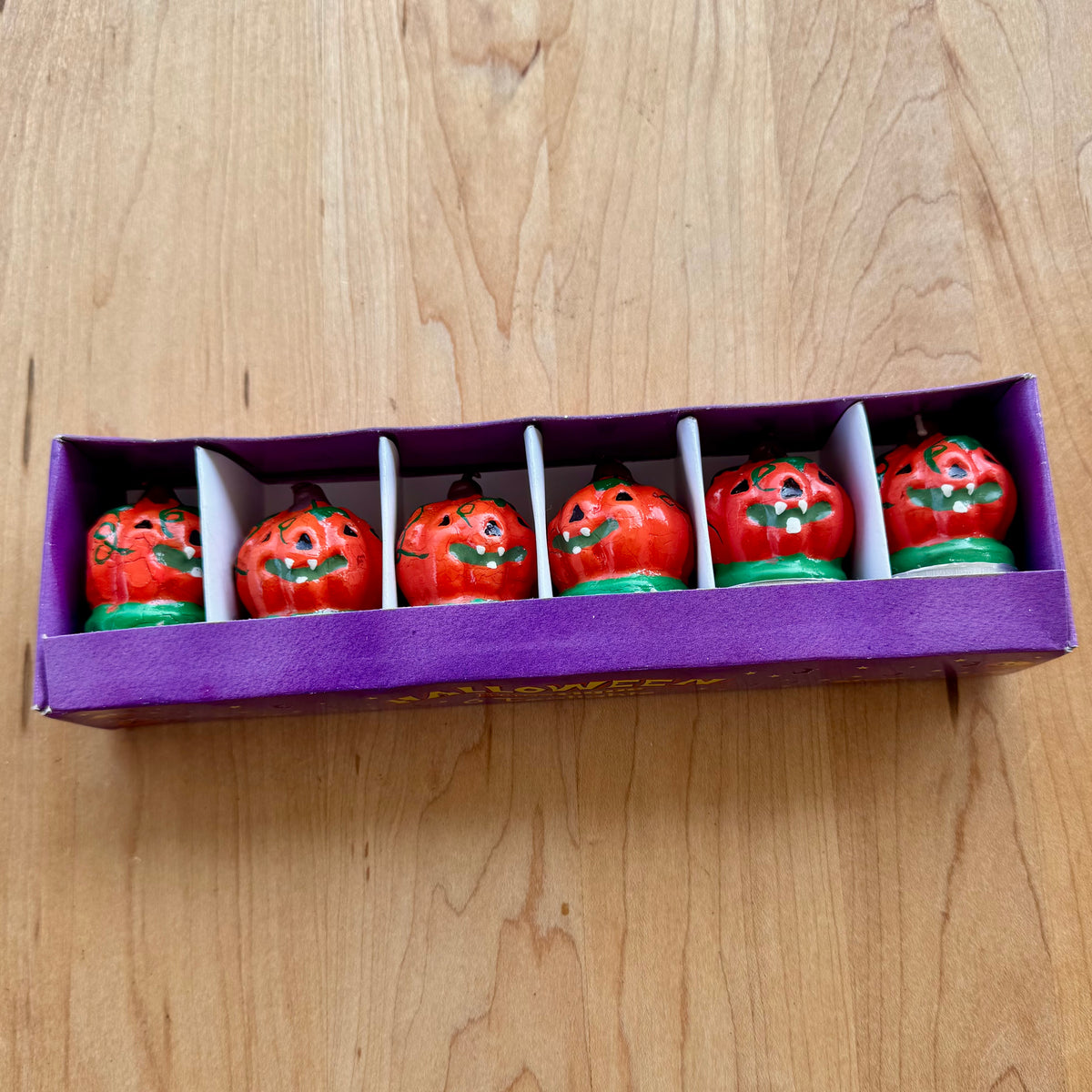 Pumpkin Votives, Set of 6 - Vintage