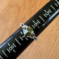 Moss Green Stone Celtic Knot Ring - Sterling Silver