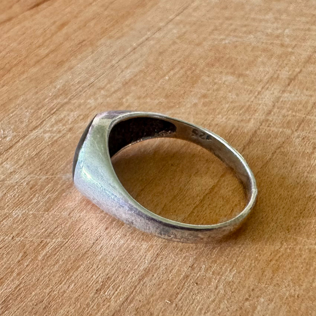 Black Onyx Signet Ring - Sterling Silver