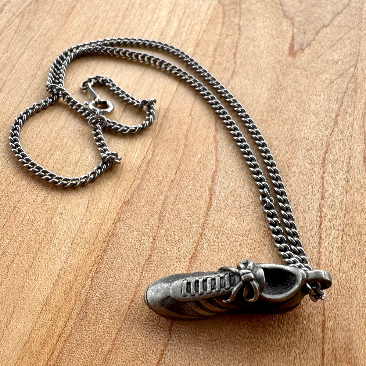 Running Shoe Necklace - Pewter