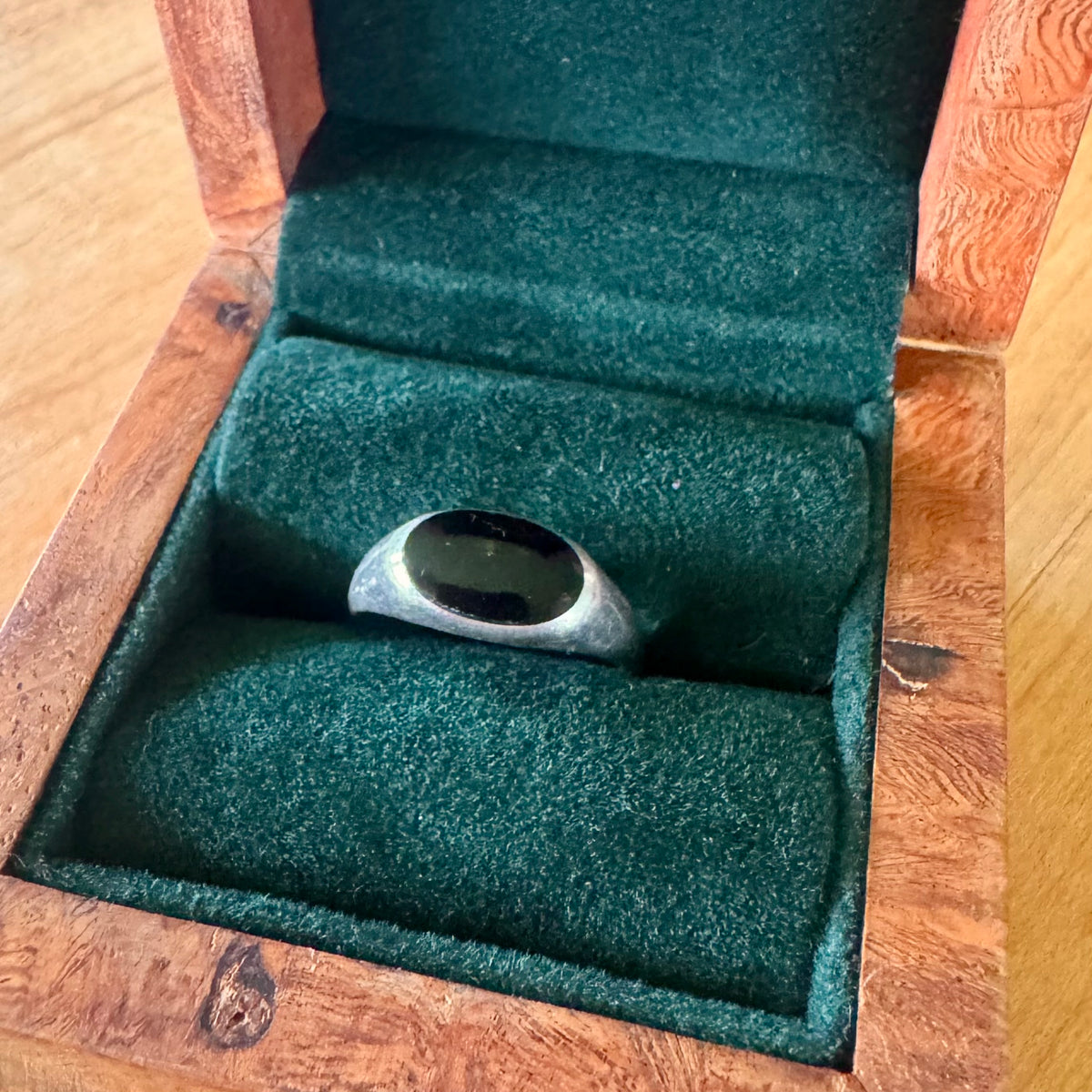 Black Onyx Signet Ring - Sterling Silver