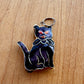 Black Cat Enamel Pendant - Vintage