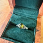 Moss Green Stone Celtic Knot Ring - Sterling Silver