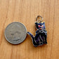 Black Cat Enamel Pendant - Vintage