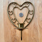 Gold Tone Heart Sconces - Vintage