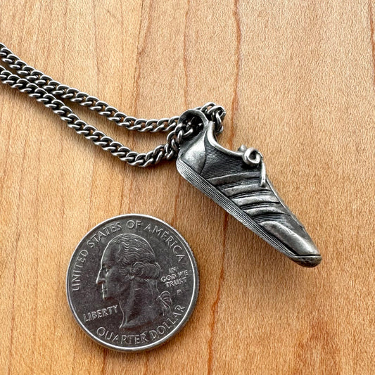 Running Shoe Necklace - Pewter