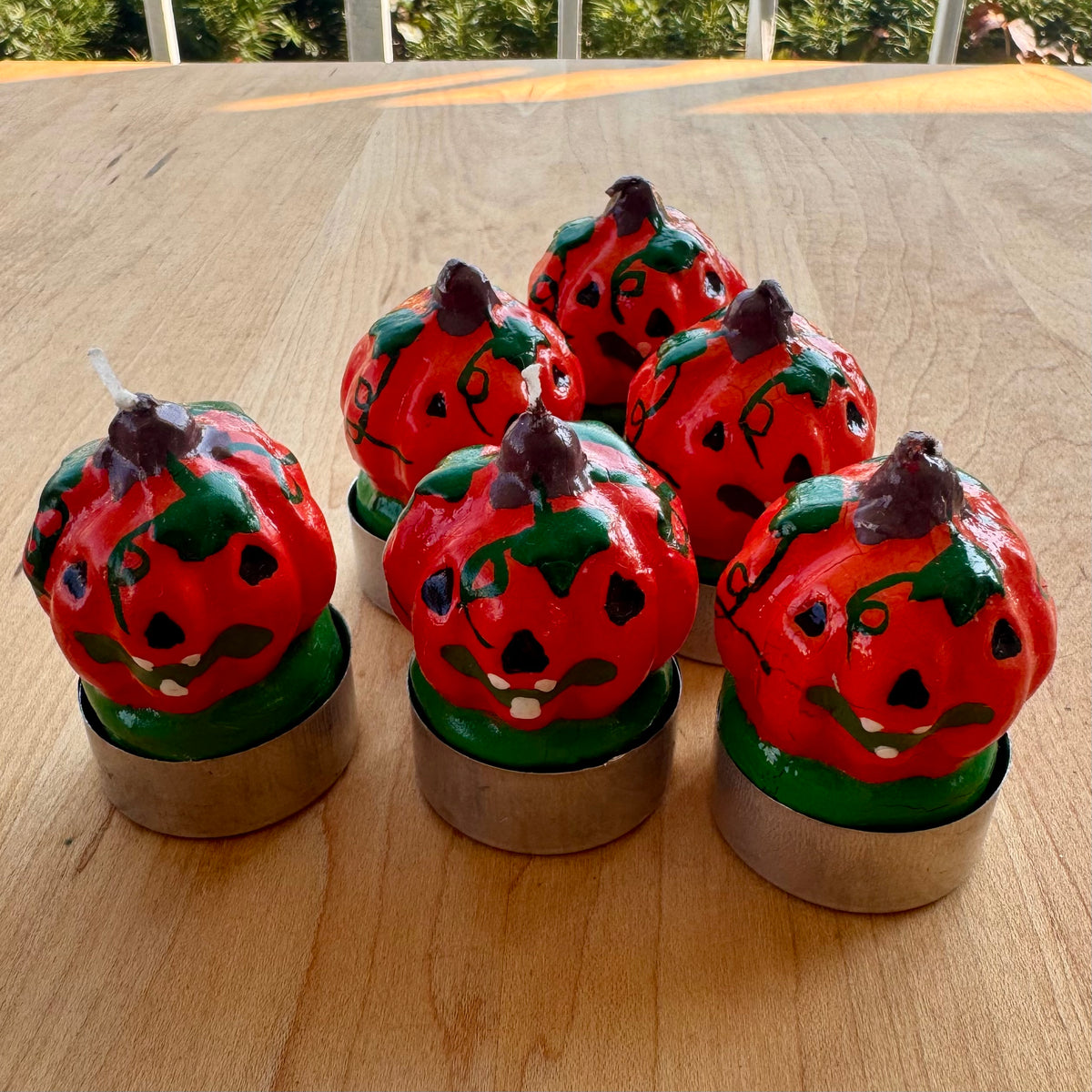 Pumpkin Votives, Set of 6 - Vintage