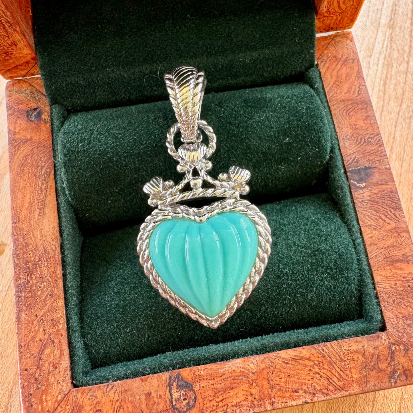Judith Ripka Turquoise Heart Pendant