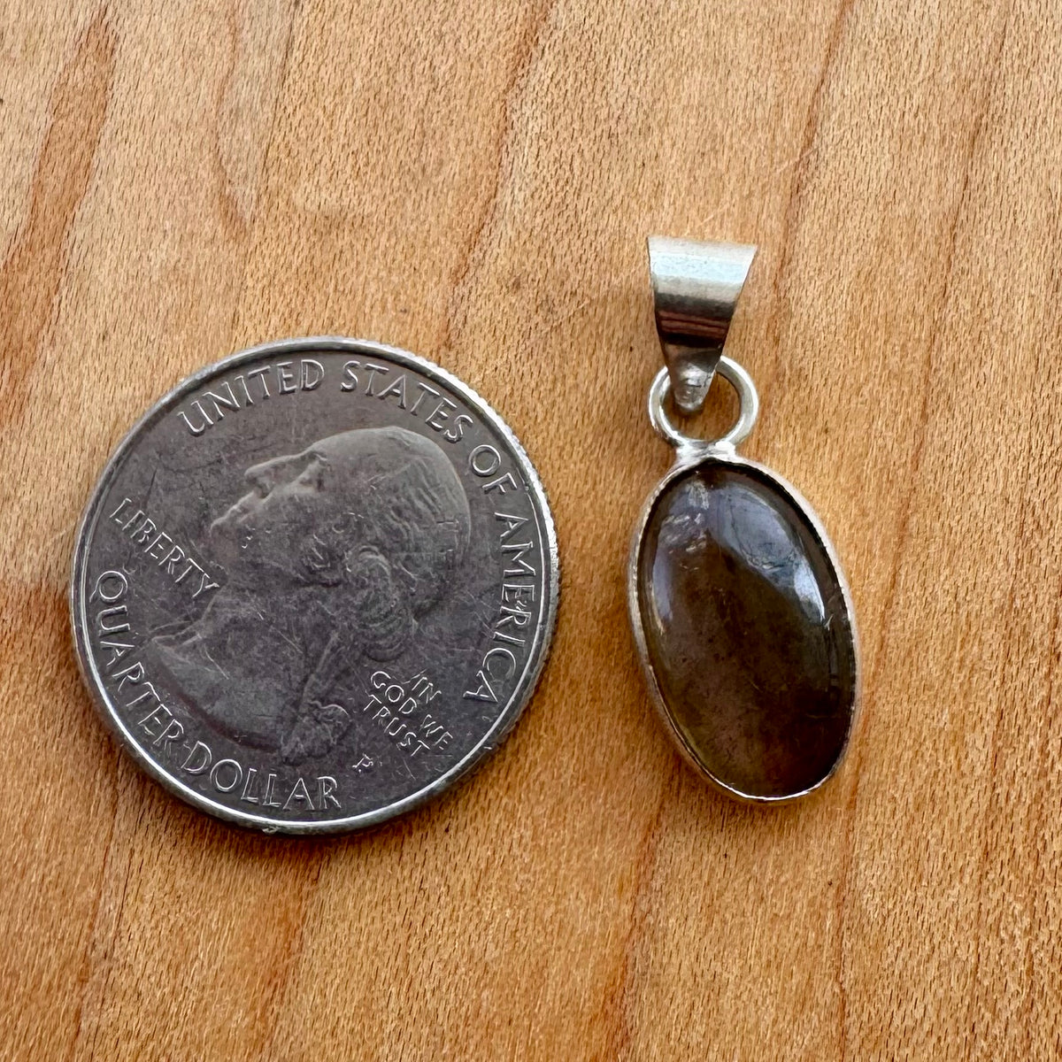 Smoky Quartz Pendant - Sterling Silver
