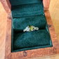 Moss Green Stone Celtic Knot Ring - Sterling Silver