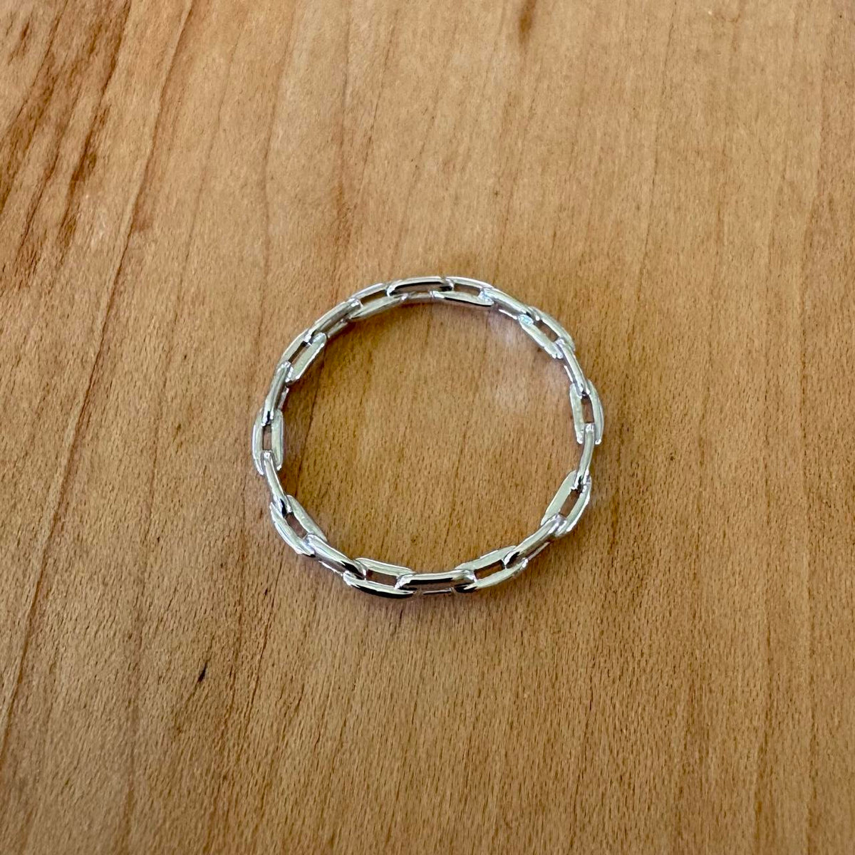 Sz 11 Chain Ring - Sterling Silver