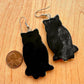 Vintage Cat Earrings - Hand Painted