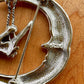 Angel & Crescent Moon Brooch