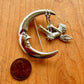 Angel & Crescent Moon Brooch