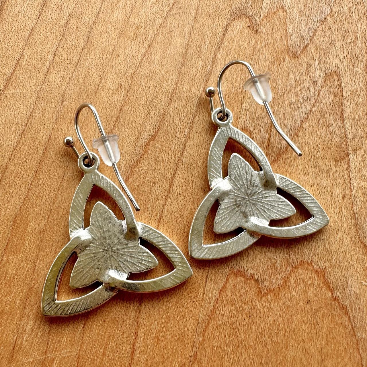 Celtic Knot Earrings - Silver Tone