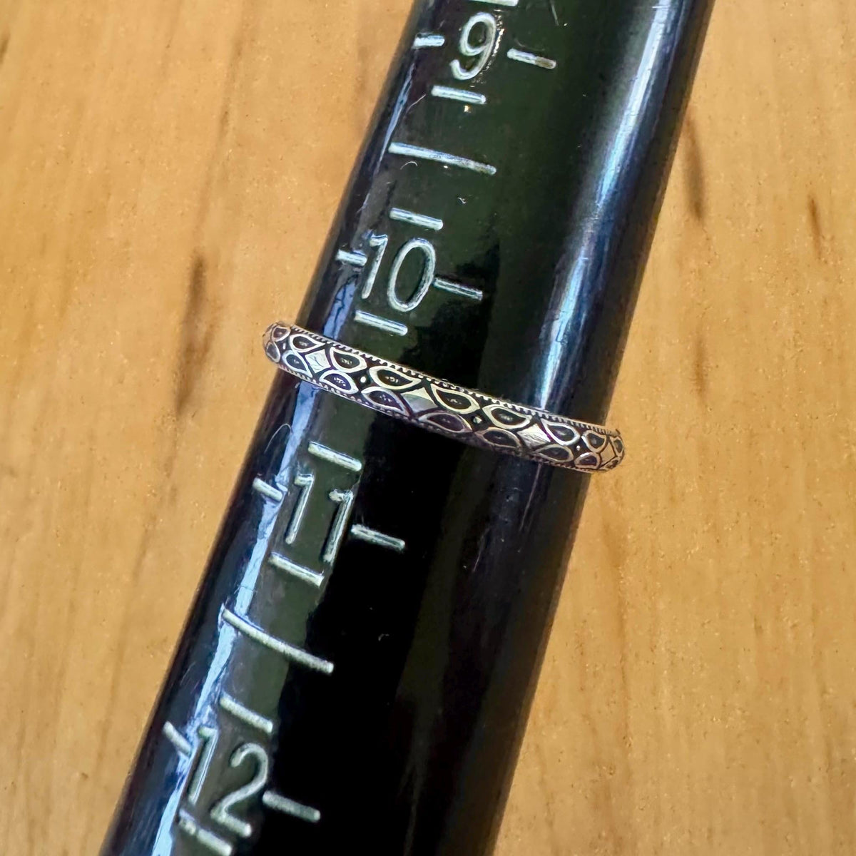 Size 10.5 Pattern Band Ring - Sterling Silver