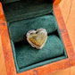 Green Stone Heart Ring - Sterling Silver