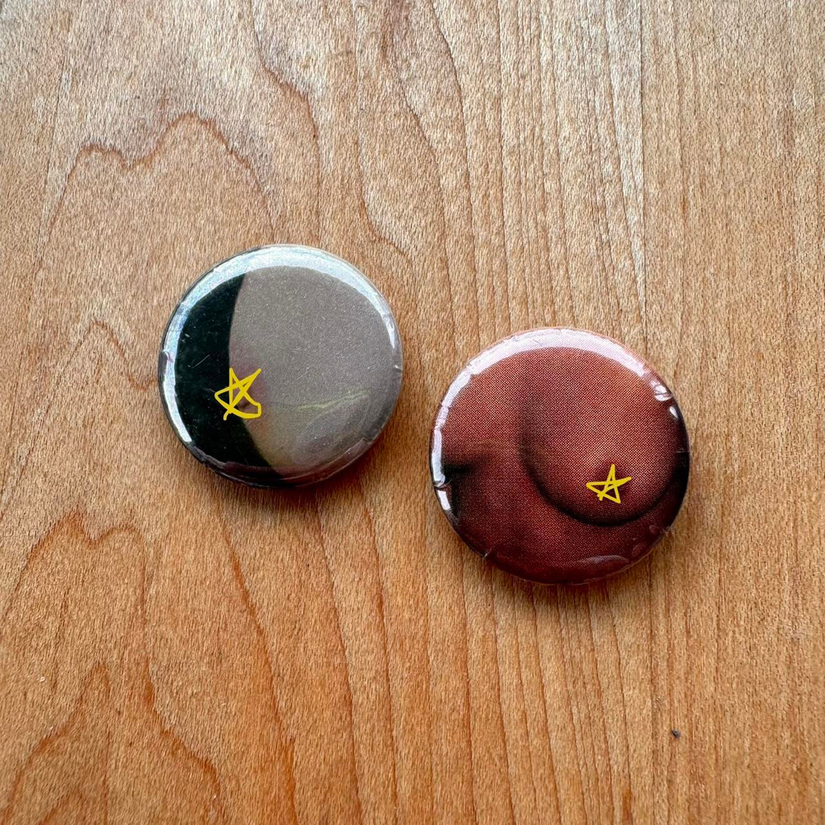 Pair of Vintage Playboy Buttons - Handmade