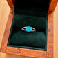 Turquoise Split Shank Ring - Sterling Silver