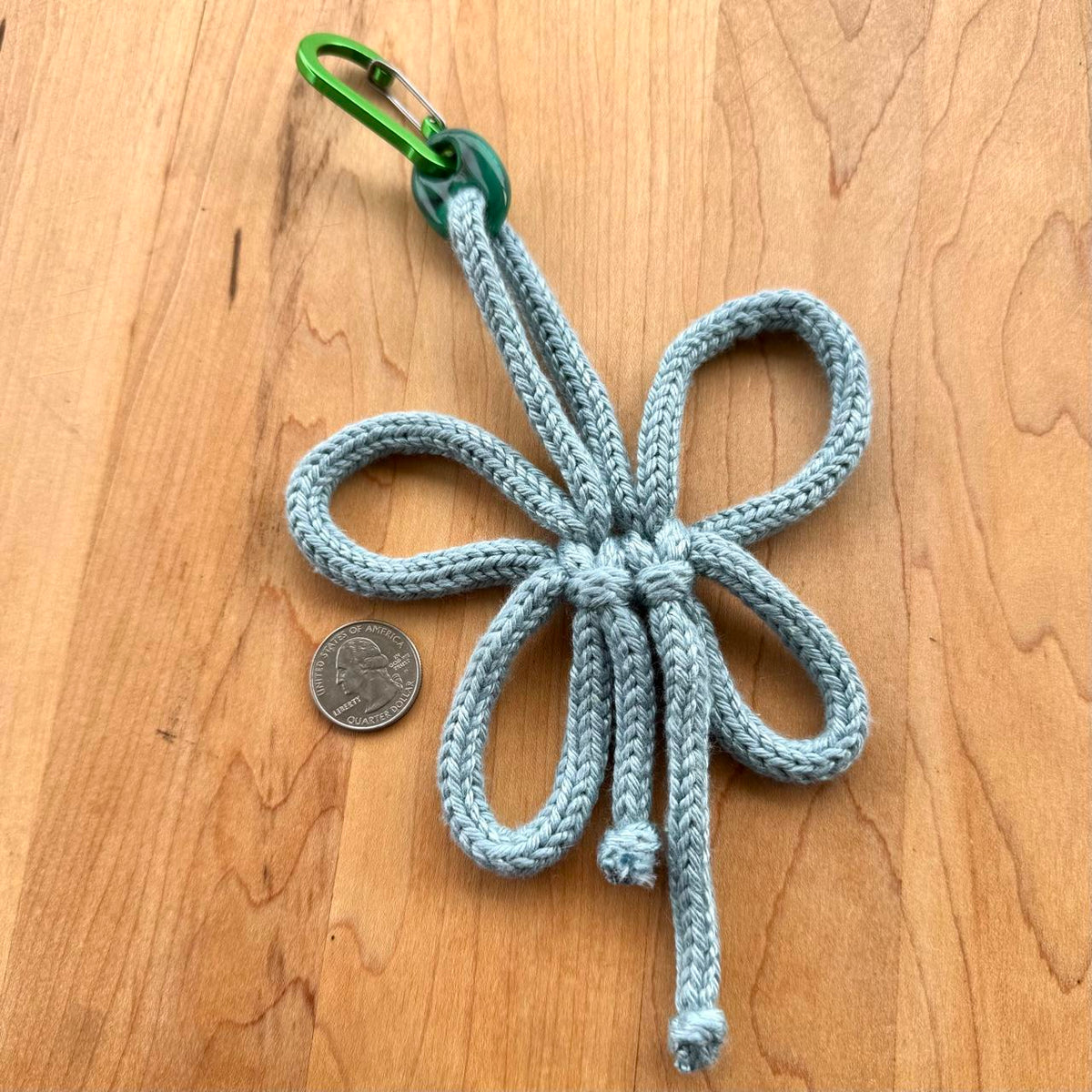 Butterfly Knot Bag Charm - Handmade