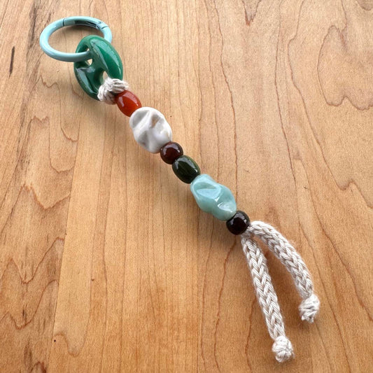 Beaded Bag Charm - Handmade
