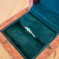 Sz 8 Three Stone Ring - Sterling Silver