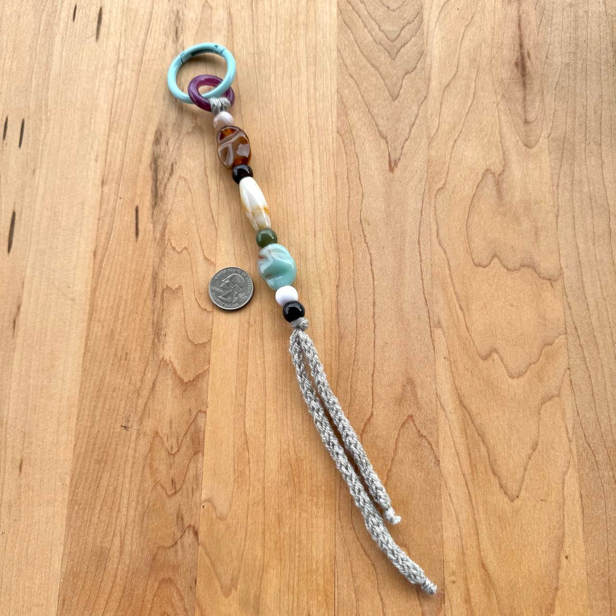 Beaded Bag Charm - Handmade