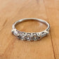 Sz 9.5 Zirconia Stone Band Ring - Sterling Silver