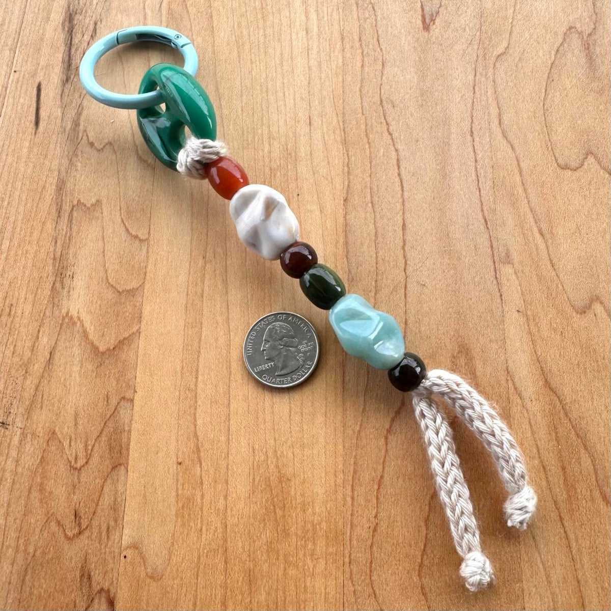 Beaded Bag Charm - Handmade