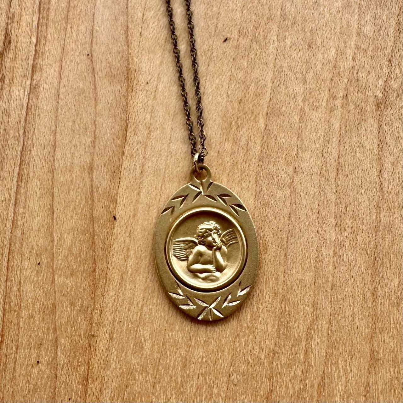 Cherub Pendant - 14K Plated