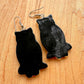 Vintage Cat Earrings - Hand Painted