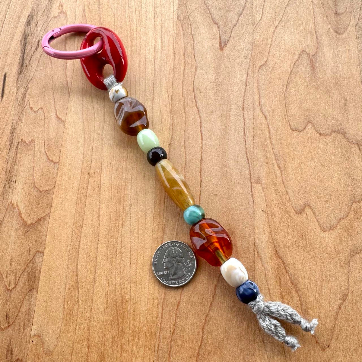 Beaded Bag Charm - Handmade