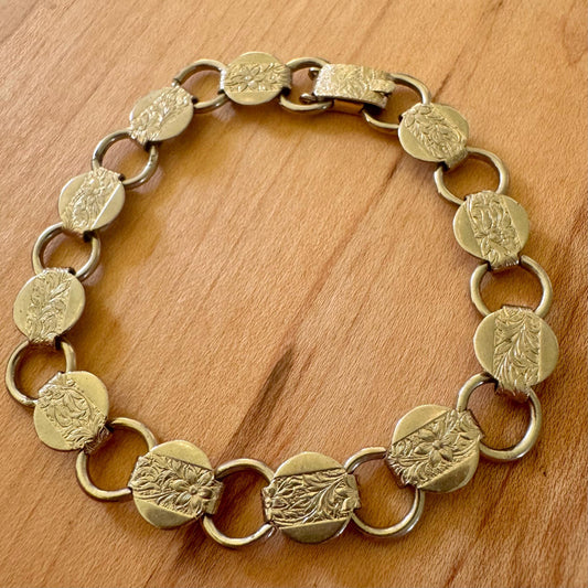 Sarah Coventry Gold Tone Floral Bracelet - Vintage