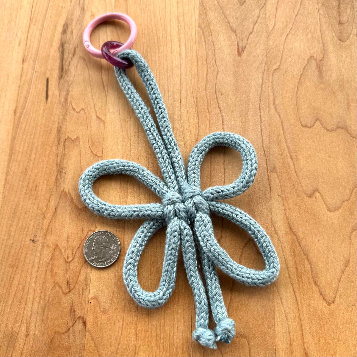 Butterfly Knot Bag Charm - Handmade