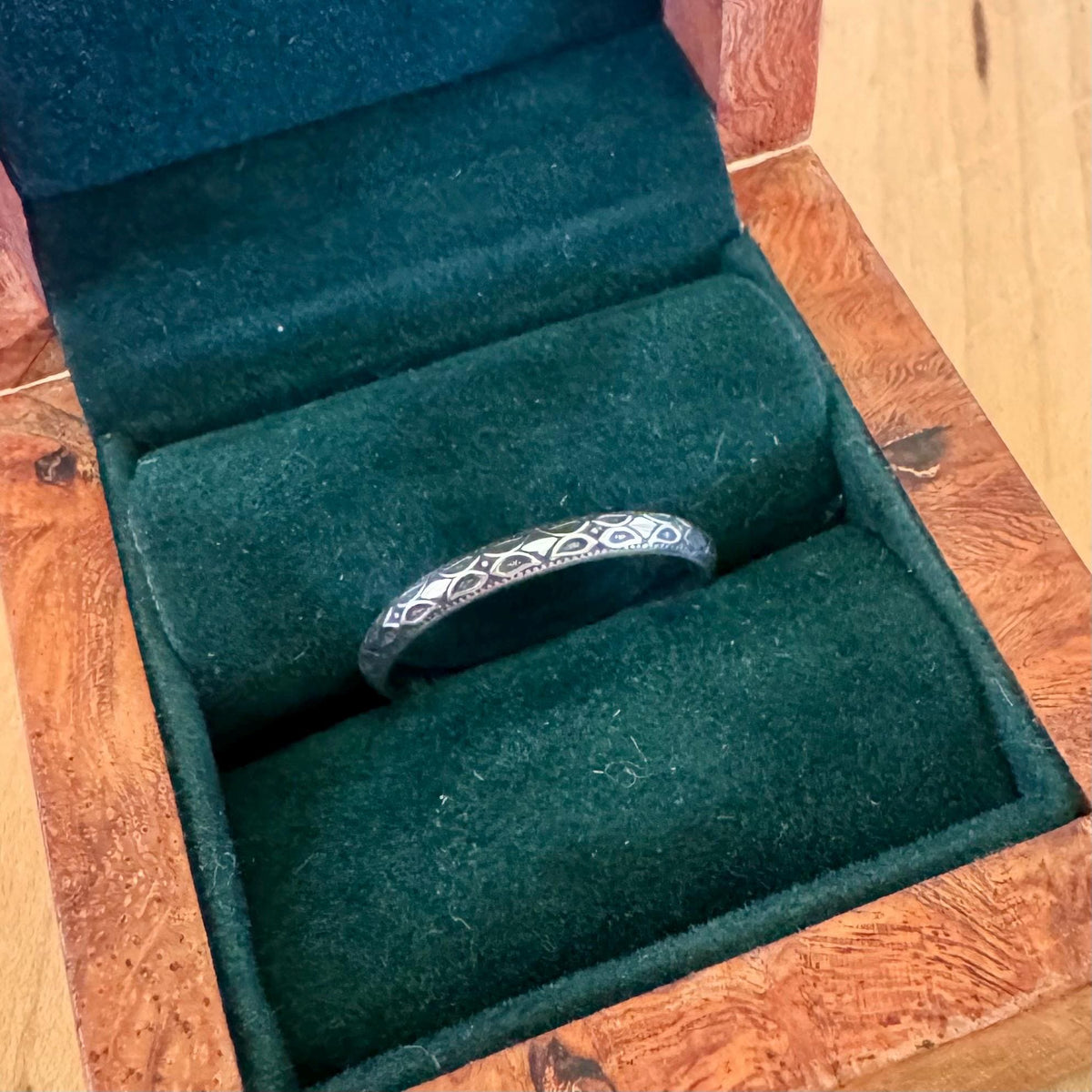Size 10.5 Pattern Band Ring - Sterling Silver