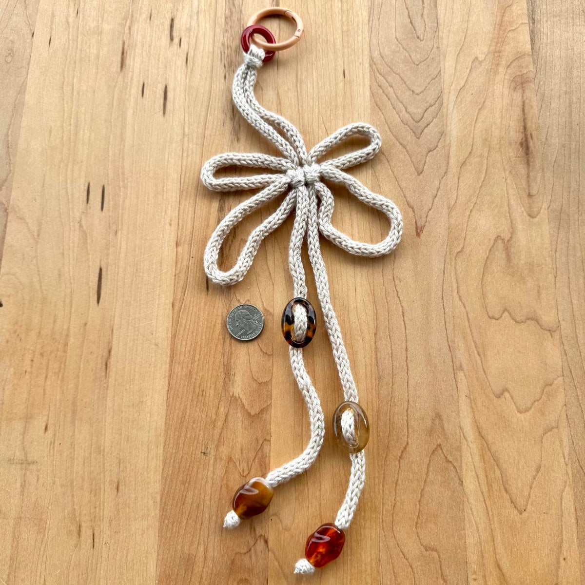 Butterfly Knot Bag Charm - Handmade