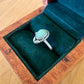 Sz 8.5 Larimar Flower Ring - Sterling Silver