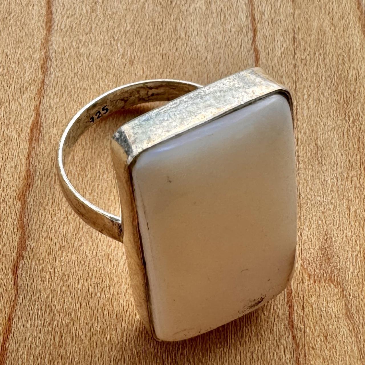 Large Mother Of Pearl Ring - Sterling Silver