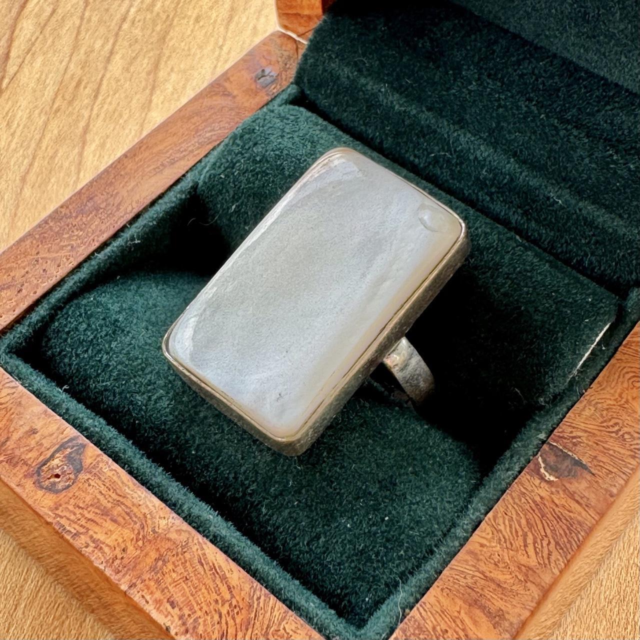 Large Mother Of Pearl Ring - Sterling Silver